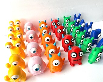 3D Printed Monster Cake Toppers: Halloween Party Favors, Table Decor