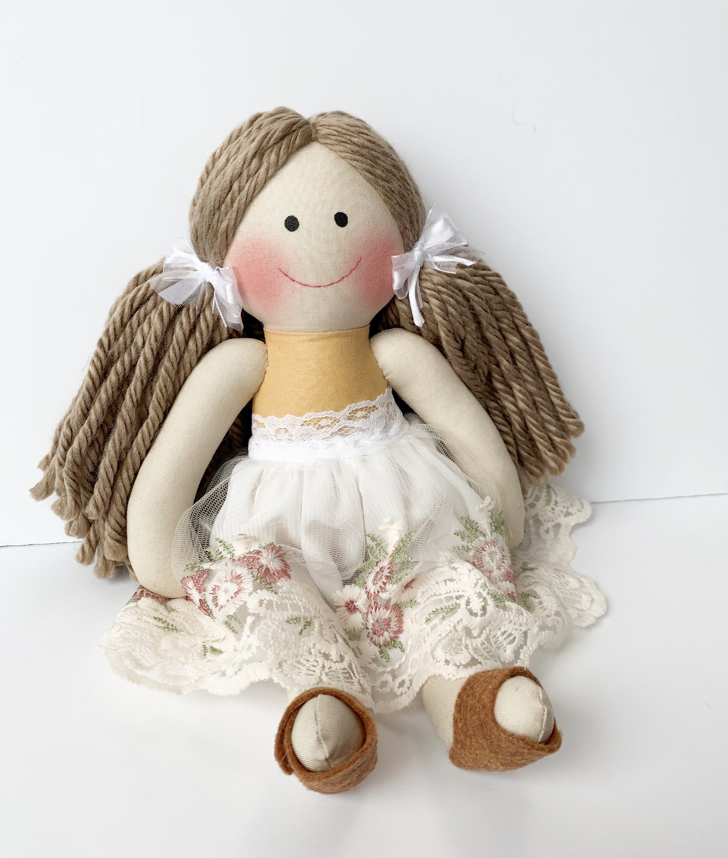 Flower girl doll Baby First Doll cloth doll rag doll wedding special