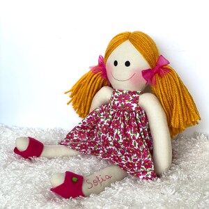 Personalization Embroidered FEE doll,s, handstiched ,gifted embroider, embroid doll,s giftful, nameful image 4