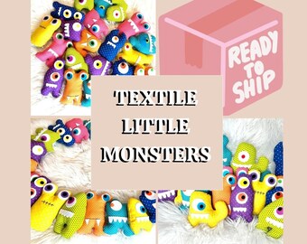 ADOPT A MONSTER , party favors , textile monsters Little monster favors  , Themed monster, gifted  doll,s giftful, cute monsters favors