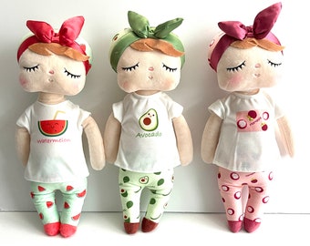 Rag doll Toys, Baby Doll, Plush, Birthday, For Girls, Personalized, Embroidered, Soft Doll, Gift for Girls, Plush Doll, personalized doll