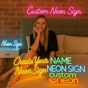 Custom Neon sign, Neon Sign, Personalized Neon sign, Custom Led sign, Aesthetic Neon Sign, Neon Name, Wedding Neon Sign, Neon Sign Bedroom