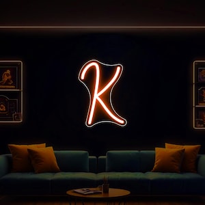 Letrero de neón personalizado con letras de la A a la Z, luz LED de neón con nombre para habitación infantil, dormitorio infantil, pared del hogar, regalo de cumpleaños personalizado para niños.