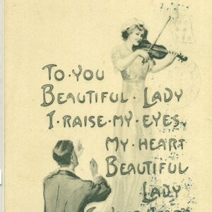 1913 Camden ME Cartão postal de amor para você, linda senhora, eu levanto meus olhos, carimbo postal com bandeira enviada