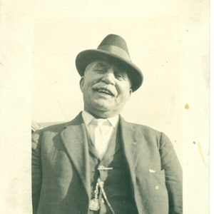 John Freligh Madison Iowa Happy Laughing Older Man 1910s RPPC Real Photo Postcard Antique