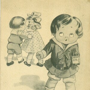 1913 Chicago IL a envoyé une carte postale aux tout-petits femme capricieuse adieu moi pour la dose fatale