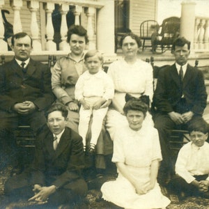 Minnie Albert Whitmill Familie 1914 Roy Mina Dunbar Elnor Leroy RPPC Echt Foto Postkarte Fotografie