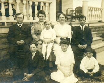 Minnie Albert Whitmill Family 1914 Roy Mina Dunbar Elnor Leroy RPPC Real Photo Postcard Photograph