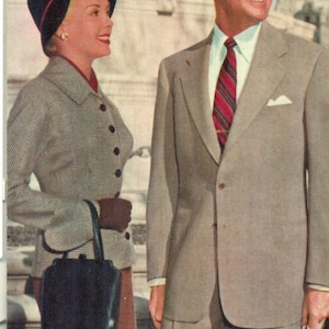 Vintage jaren 1930 United Mens Shops Alton Wood River IL Clipper Craft Suit Ad ansichtkaart advertentie gemaild