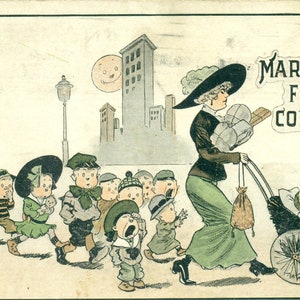 1913 Chicago IL Marié Pour La Mère De L'Entreprise Pleurer Les Bébés Antique Carte Postale Postée