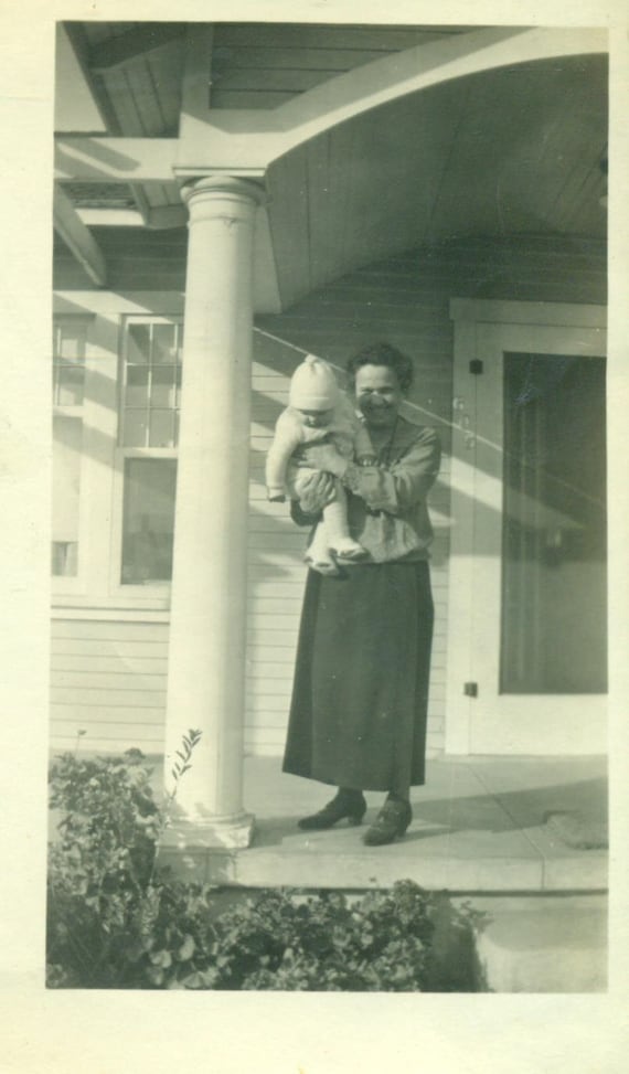 1920er Jahre Mutter Halt Baby Ausserhalb Veranda Winter 20er Etsy