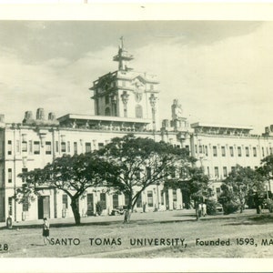 1946 Manila Philippinen Santo Thomas Universität Post Weltkrieg 2 RPPC Echtfoto Postkarte unversendet