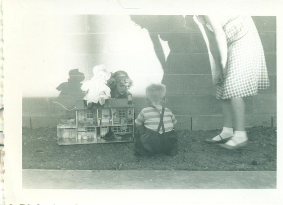 black and white dollhouse