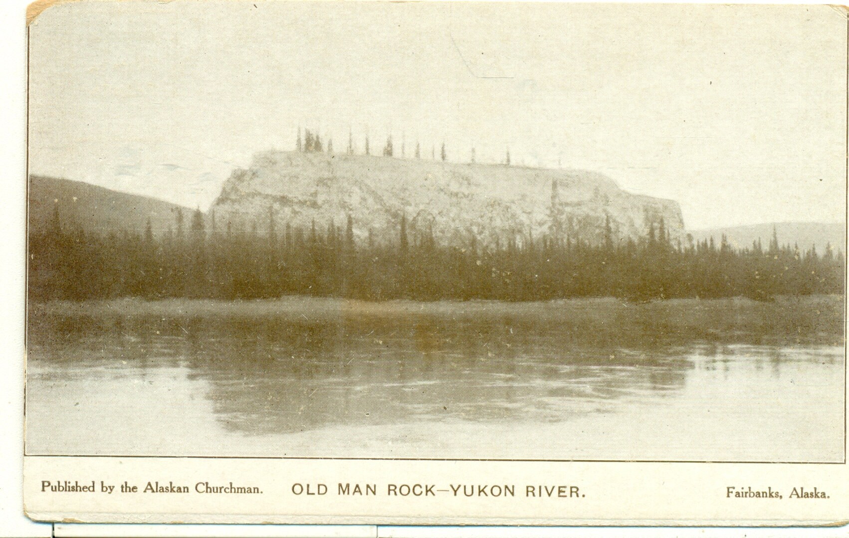 Old Man Rock Yukon River Fairbanks Alaska RPPC Real Photo Postcard by ...