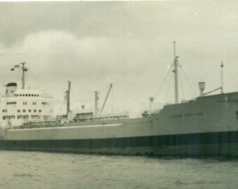 Oscar Gorthon Tanker Ship Helsingborg RPPC Real Photo Postcard Unmailed