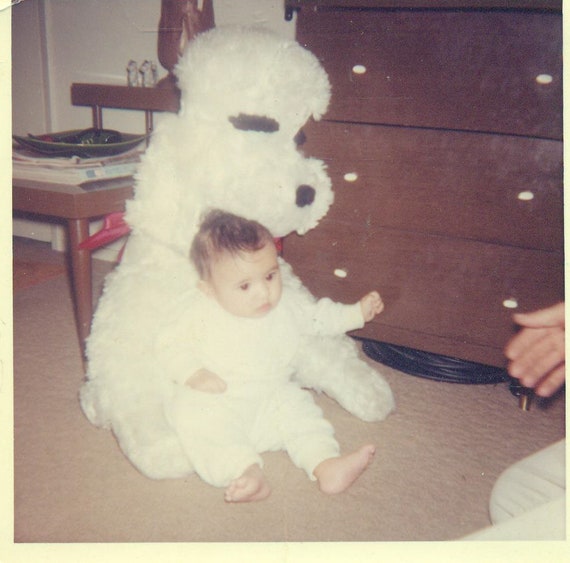 large plush stuffed dog