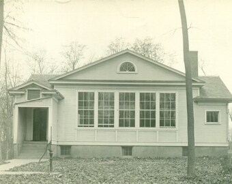 Hickory School House Photograph Antique RPPC Real Photo Postcard Unmailed