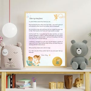 Lettre courageuse de fée des dents | Visite chez le dentiste | Magie des dents arrachées | Téléchargement instantané | Note de fée imprimable | Lettre encourageante pour les enfants