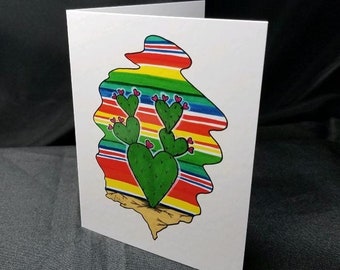 Heart Cactus Valentine's Day Card w/ envelope by Maria Sarahi Ortiz