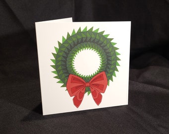 Geometric Wreath Holiday Greeting Card
