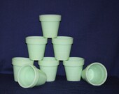 Jadeite Glass Flower Pot by Mosser Glass Planter is 4 1 8 quot High by 4 1 4 quot Wide SINGLE Flower Pot Great for Herb Garden Succulents