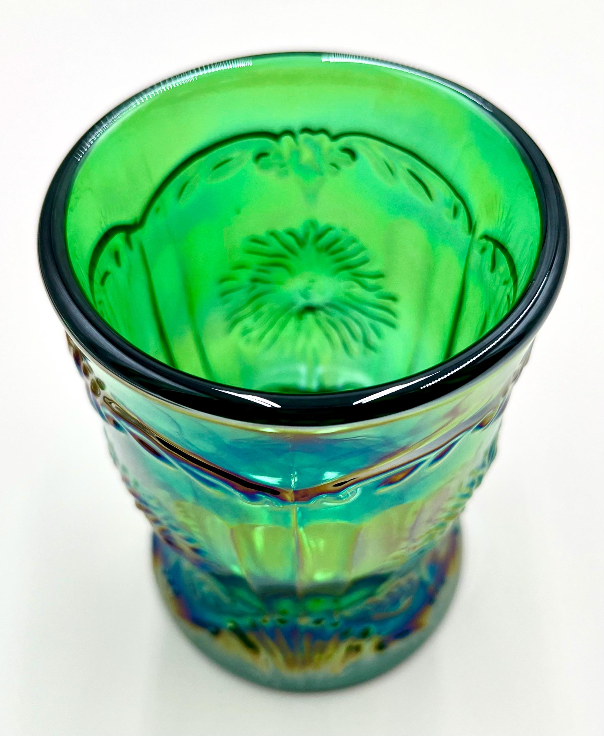 Mosser Glass Hunter Green Dahlia Tumblers YOUR CHOICE of 4, 6, 8