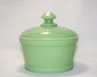 Jadeite Butter Dish by Mosser Glass, Great Covered Sugar Bowl, FREE SHIPPING