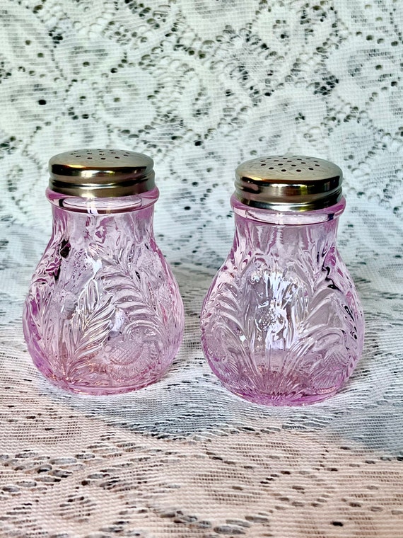 Rose Thistle Salt & Pepper Shakers 3" High also called Reverse Thistle, FREE SHIPPING