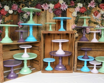 Jadeite Pedestal Cake Stand 6 Inch Wide Cake Plates, Cakes, Tortes, Cupcakes MINT CONDITION made by Mosser Glass Company