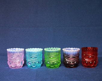 Toothpick Holder in the Eyewinkler Pattern, Your CHOICE of Colors 2 3/8" High by 2 1/4" Wide, FREE Ship