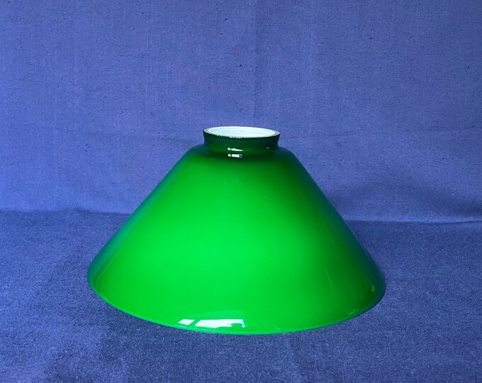 Emerald Green Glass Lamp Shade, 11 7/8 Wide Hanging Lamp Shade 3 Fitter