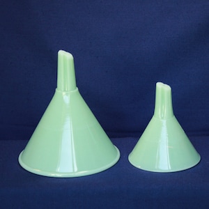 Mosser Jadeite Funnel Your Choice of 8 oz Funnel 5 1/2&quot; High or 4 oz Funnel 4&quot; High Made by Mosser Glass, FREE SHIPPING