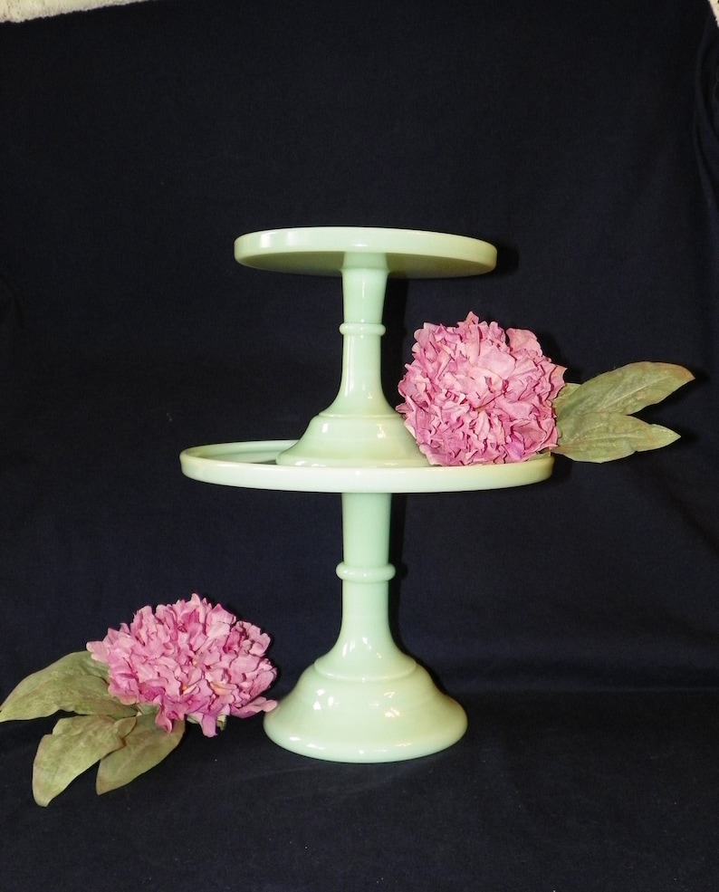Mosser Jadeite Pedestal Cake Stand