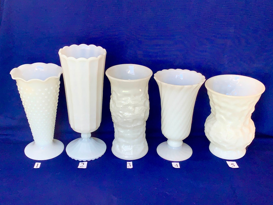 Milk Glass Tall Vases, YOUR CHOICE of Vases, Wedding, Showers, Party