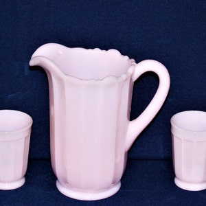 Mosser Pink Panel Pitcher, Glasses Not Included