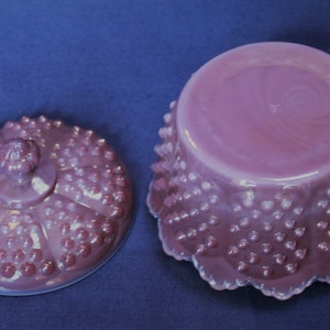 Hobnail Candy Dish, Powder Box Vintage Fenton Molds YOUR Choice of Colors Hand Pressed by Artists at Mosser Glass Company FREE SHIPPING image 3