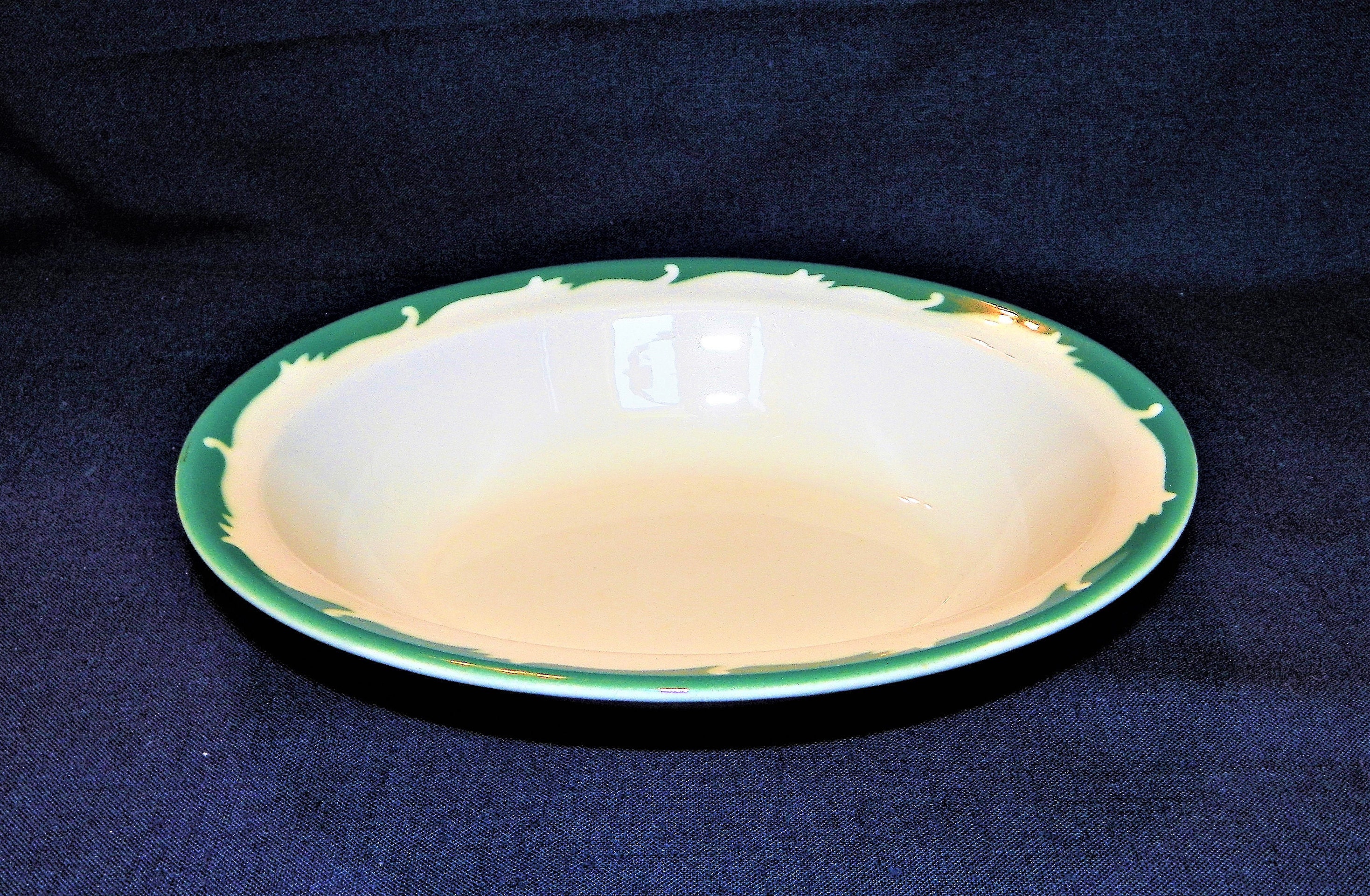 Syracuse China Restaurant Wintergreen Oval Serving Bowl Etsy
