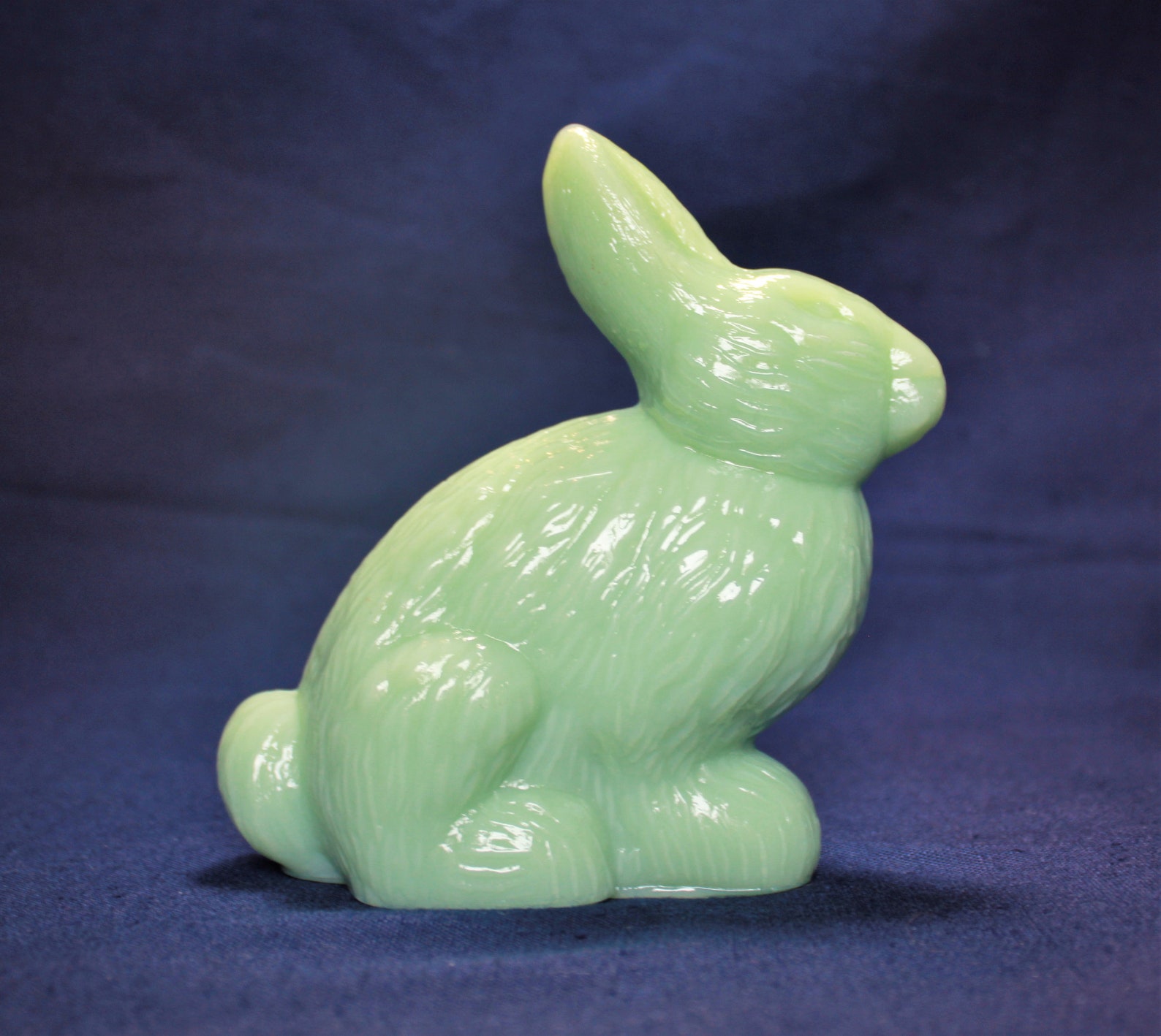 Jadeite Glass Bunny Milk Glass Rabbit by Mosser Glass 5 Etsy