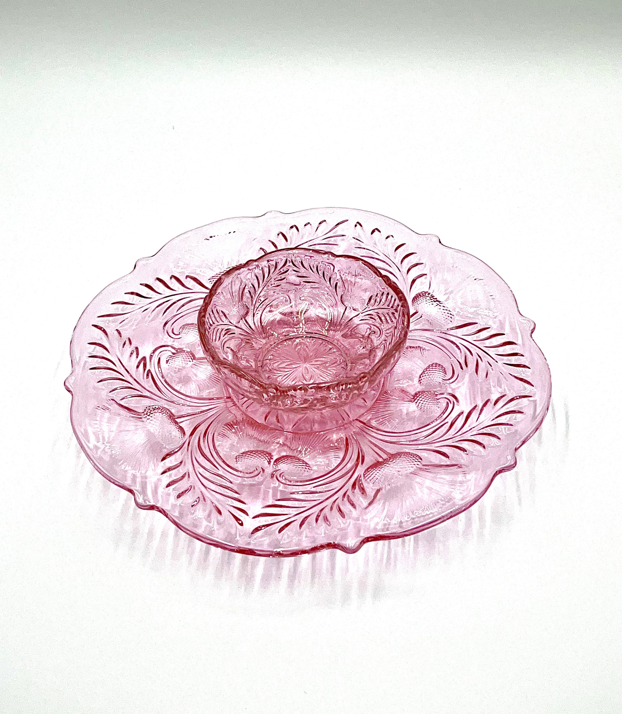 Pink Thistle Tray 12 1/2