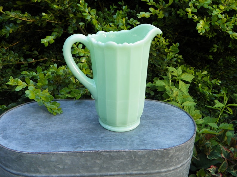 Jadeite Panel Pitcher with Tumblers - Thumbnail 5