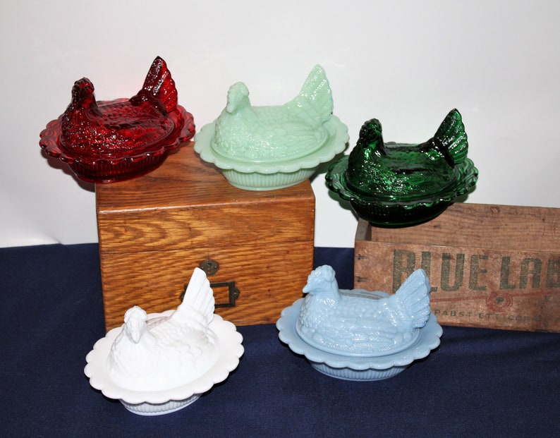 Covered Hen Candy Dish Your CHOICE of 14 Colors Made by Etsy