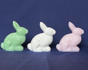 Mosser Standing Rabbit, Your CHOICE of Jadeite, Milk Glass or Pink Bunny or Rabbit 5 1/4" High 4 3/4" Long