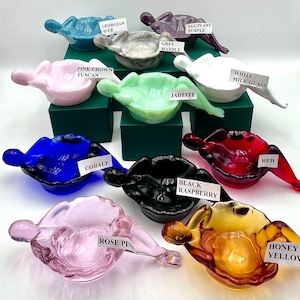 Mossar glass 鎮まり パープルガラス キャンディーディッシュ
