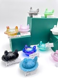 Mosser Miniature Hen Salt Cellars with FREE SHIPPING Your CHOICE of 16 Colors, Covered Mini Hen on Nest by Mosser Glass Company