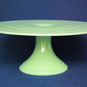 Mosser Hobnail Cake Stand or Cake Plate, Jadeite, Purple, Grey Marble 11 5/8" or Fenton Milk Glass Cake Plate Wedding, Shower, Cupcakes