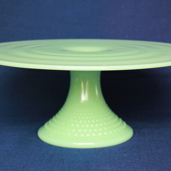 Mosser Hobnail Cake Stand or Cake Plate, Jadeite, Purple, Grey Marble 11 5/8" or Fenton Milk Glass Cake Plate Wedding, Shower, Cupcakes