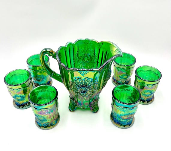 Mosser Dahlia Pitcher Hunter Green Carnival With Your Choice of 4