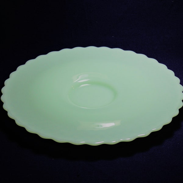 Mosser Jadeite Platter, 13 7/8" Wide, Relish Tray, Vegetable and Dip, Shrimp and Cocktail