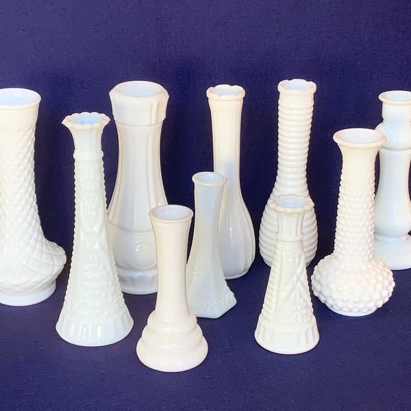 Milk Glass Vases Etsy