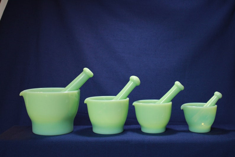 Jadeite Mortar & Pestle by Mosser Glass Your Choice of Size Etsy